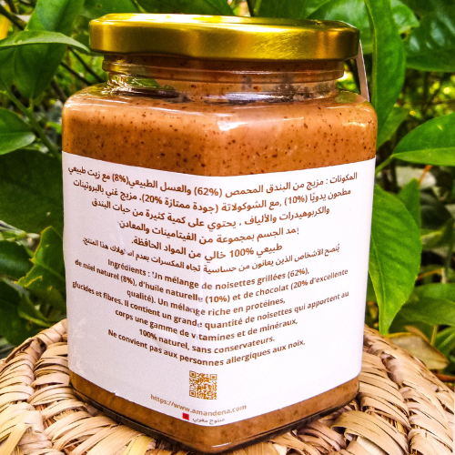 🍫 PÂTE DE NOISETTE AU CHOCOLAT🍯 AMANDENA - 380g
