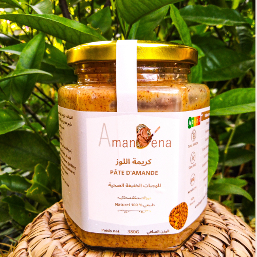 💪 PÂTE D'AMANDE PURE AMANDENA AVEC MIEL🍯- 380g